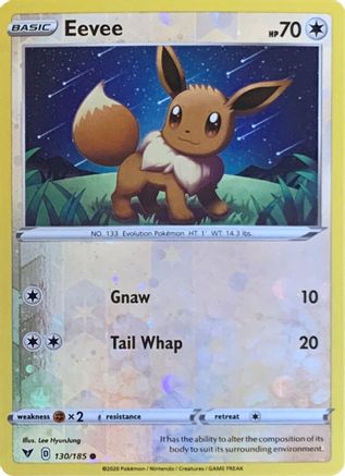 Eevee - 130/185 (Reverse Cosmos Holo) (130) [Miscellaneous Cards & Products] Reverse Holofoil