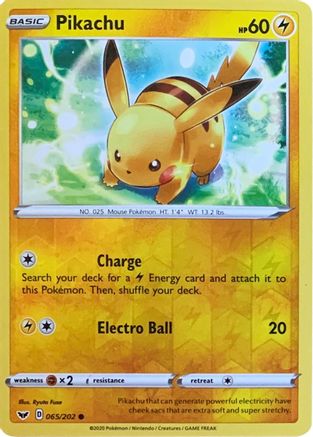 Pikachu - 065/202 (Reverse Cosmos Holo) (65) [Miscellaneous Cards & Products] Reverse Holofoil