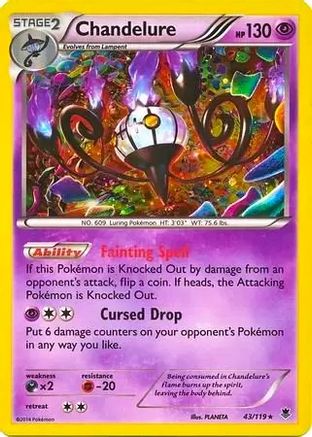 Chandelure - 43/119 (Cosmos Holo) (43) [Blister Exclusives] Holofoil