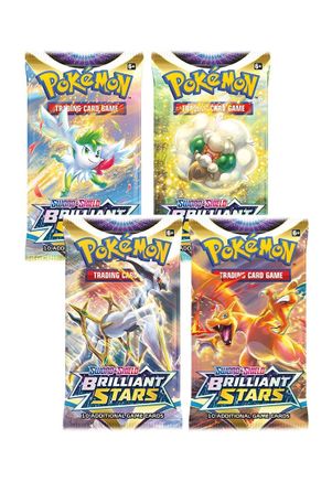 Pokemon Brilliant Stars Booster Pack Art Bundle [Set of 4]