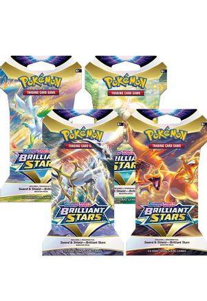 Pokemon Brilliant Stars Sleeved Booster Pack Art Bundle [Set of 4]