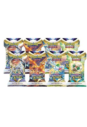 Pokemon Brilliant Stars Sleeved Booster Pack Bundle [Set of 8]