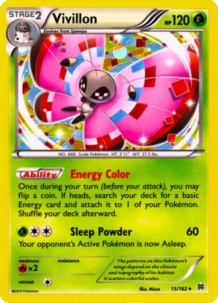 Vivillon - 15/162 (Cosmos Holo) (15) [Miscellaneous Cards & Products] Holofoil