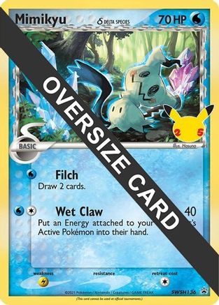 Mimikyu (Delta Species) - SWSH136 (SWSH136) [Jumbo Cards] Holofoil