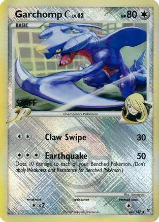 Garchomp C - 60/147 (League Promo) [Staff] (60) [League & Championship Cards] Reverse Holofoil