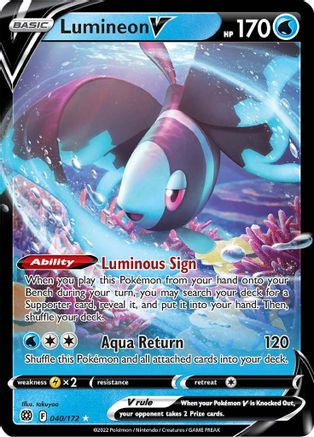Lumineon V (40) [SWSH09: Brilliant Stars] Holofoil