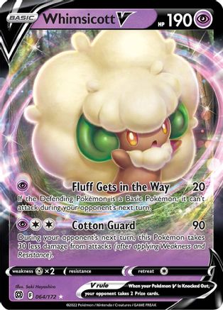 Whimsicott V (64) [SWSH09: Brilliant Stars] Holofoil