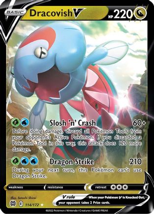 Dracovish V (114) [SWSH09: Brilliant Stars] Holofoil