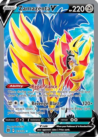 Zamazenta V (Full Art) (163) [SWSH09: Brilliant Stars] Holofoil