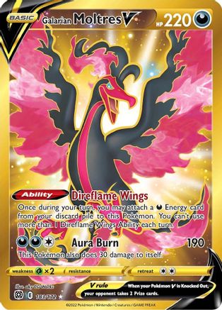Galarian Moltres V (Secret) (183) [SWSH09: Brilliant Stars] Holofoil
