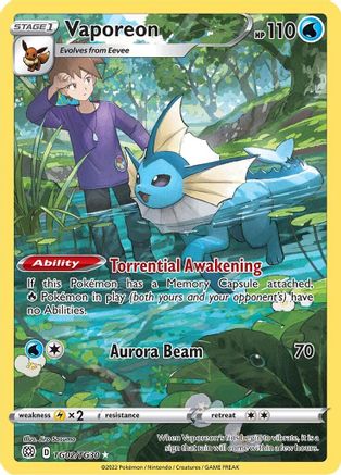 Vaporeon (TG02) [SWSH09: Brilliant Stars Trainer Gallery] Holofoil