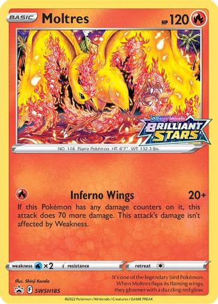Moltres - SWSH185 (SWSH185) [SWSH: Sword & Shield Promo Cards] Holofoil
