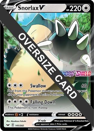 Snorlax V - 141/202 (141) [Jumbo Cards] Holofoil