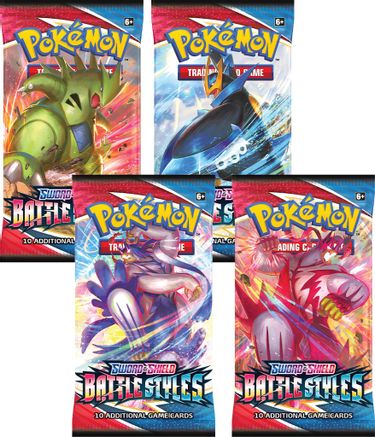 Pokemon Battle Styles Booster Pack Art Bundle [Set of 4]
