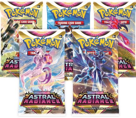 Pokemon Astral Radiance Booster Pack Art Bundle [Set of 5]