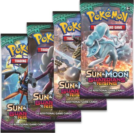 Pokemon Guardians Rising Booster Pack Art Bundle [Set of 4]