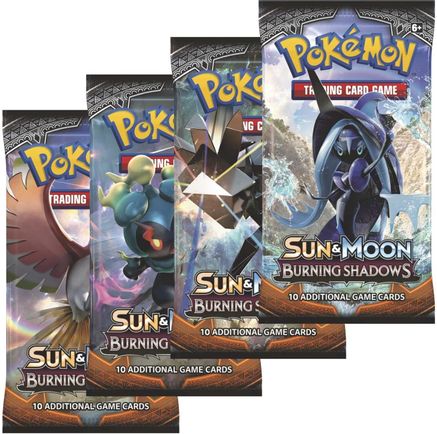 Pokemon Burning Shadows Booster Pack Art Bundle [Set of 4]