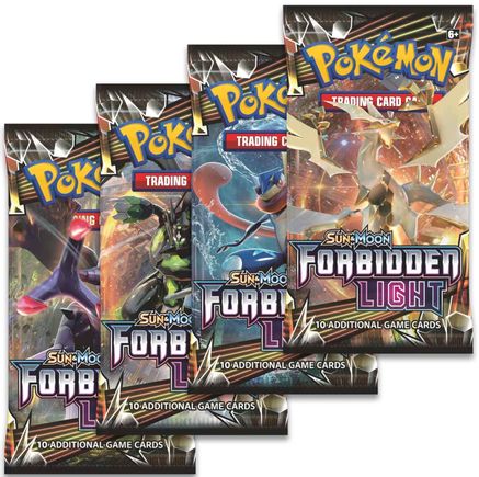 Pokemon Forbidden Light Booster Pack Art Bundle [Set of 4]