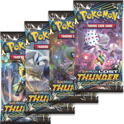 Pokemon Lost Thunder Booster Pack Art Bundle [Set of 4]