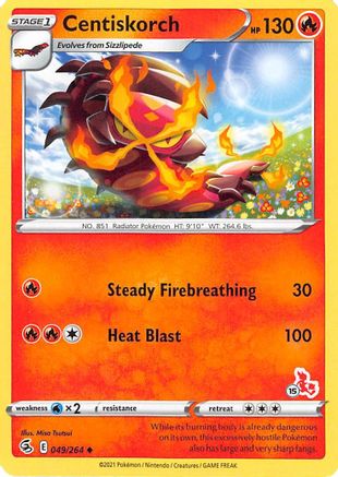Centiskorch - 049/264 (#15 Cinderace Stamped) (49) [Battle Academy 2022]
