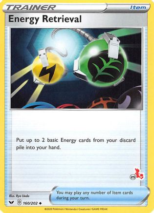 Energy Retrieval - 160/202 (#25 Cinderace Stamped) (160) [Battle Academy 2022]