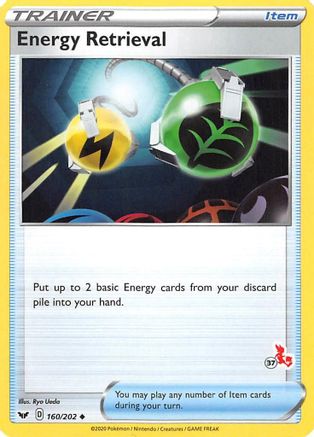 Energy Retrieval - 160/202 (#37 Cinderace Stamped) (160) [Battle Academy 2022]