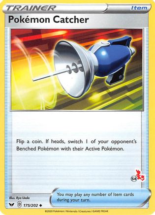 Pokemon Catcher - 175/202 (#54 Cinderace Stamped) (175) [Battle Academy 2022]