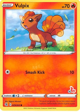 Vulpix - 029/264 (#18 Cinderace Stamped) (29) [Battle Academy 2022]