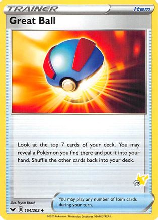 Great Ball - 164/202 (#29 Pikachu Stamped) (164) [Battle Academy 2022]