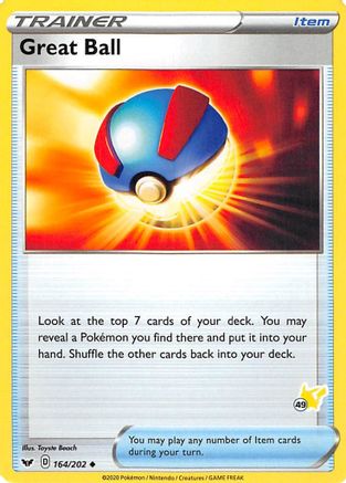 Great Ball - 164/202 (#49 Pikachu Stamped) (164) [Battle Academy 2022]