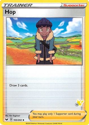 Hop - 165/202 (#13 Pikachu Stamped) (165) [Battle Academy 2022]