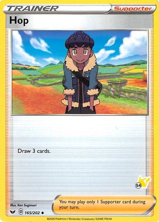Hop - 165/202 (#54 Pikachu Stamped) (165) [Battle Academy 2022]