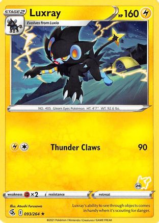 Luxray - 093/264 (#28 Pikachu Stamped) (93) [Battle Academy 2022]