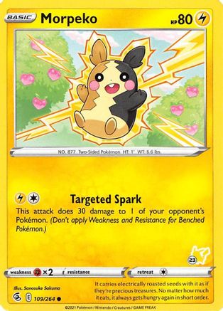 Morpeko - 109/264 (#23 Pikachu Stamped) (109) [Battle Academy 2022]