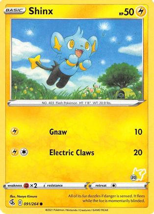 Shinx - 091/264 (#20 Pikachu Stamped) (91) [Battle Academy 2022]