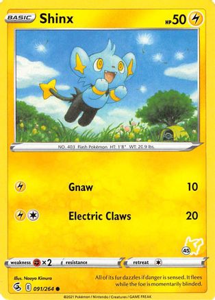 Shinx - 091/264 (#45 Pikachu Stamped) (91) [Battle Academy 2022]