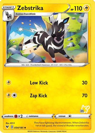 Zebstrika - 054/185 (#25 Pikachu Stamped) (54) [Battle Academy 2022]