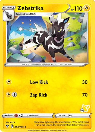 Zebstrika - 054/185 (#34 Pikachu Stamped) (54) [Battle Academy 2022]