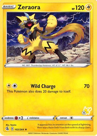 Zeraora - 102/264 (#5 Pikachu Stamped) (102) [Battle Academy 2022]