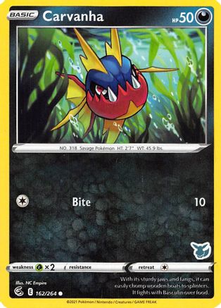Carvanha - 162/264 (Eevee Stamped) (162) [Battle Academy 2022]