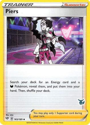 Piers - 165/189 (Eevee Stamped) (165) [Battle Academy 2022]