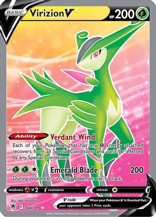 Virizion V (Full Art) (164) [SWSH10: Astral Radiance] Holofoil