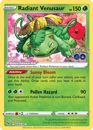 Radiant Venusaur (4) [Pokemon GO] Holofoil