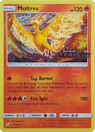Moltres - 19/181 (Team Up Stamped) (19) [Miscellaneous Cards & Products] Holofoil