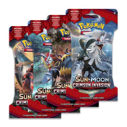 Pokemon Crimson Invasion Sleeved Booster Pack Art Bundle [Set of 4]