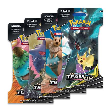Pokemon Team Up Sleeved Booster Pack Art Bundle [Set of 4]