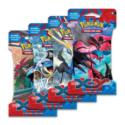 Pokemon XY Sleeved Booster Pack Art Bundle [Set of 4]
