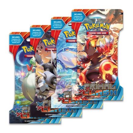 Pokemon Primal Clash Sleeved Booster Pack Art Bundle [Set of 4]