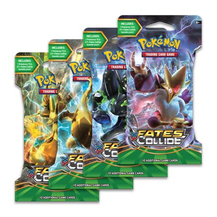 Pokemon Fates Collide Sleeved Booster Pack Art Bundle [Set of 4]