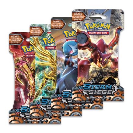 Pokemon Steam Siege Sleeved Booster Pack Art Bundle [Set of 4]